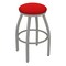 Holland Bar Stool Co 25" Swivel Counter Stool, Nickel Finish, Canter Red Seat X802 - alternate 1
